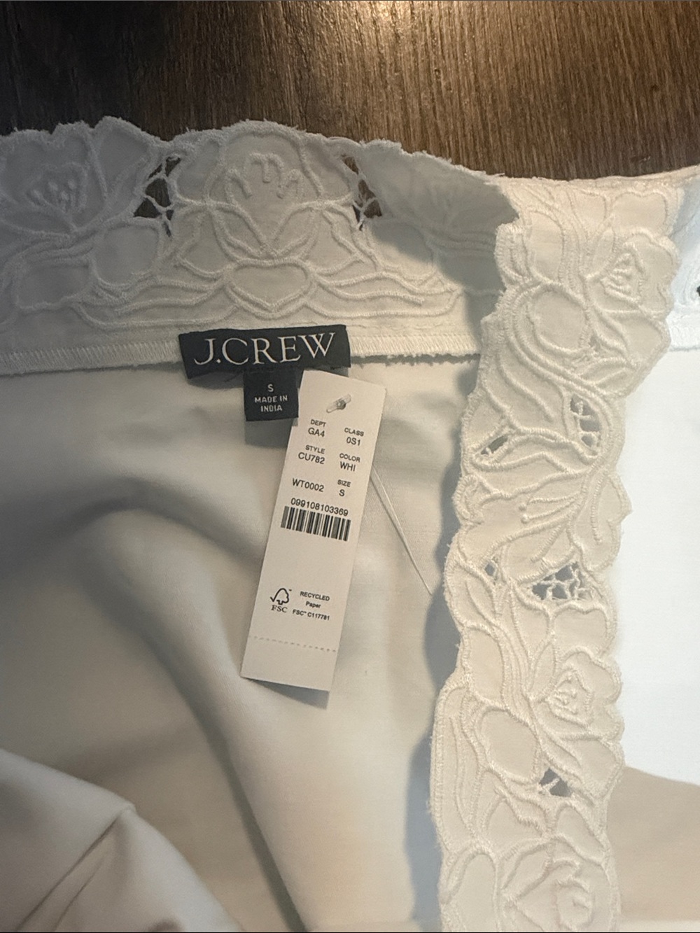 JCrew White Eyelet Trim Sleeveless Mini Dress - Picture 5 of 5